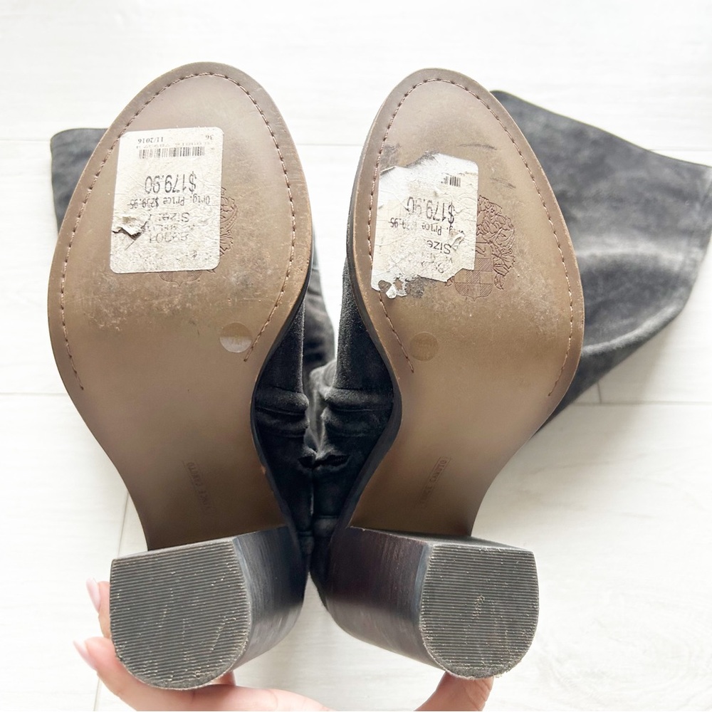 Vince Camuto Melaya Gray Suede OTK Over The Knee Boots Size 7 - Picture 7 of 7